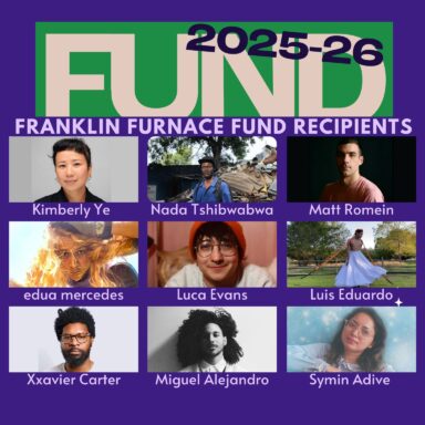 Franklin Furnace FUND 2025-26 recipients